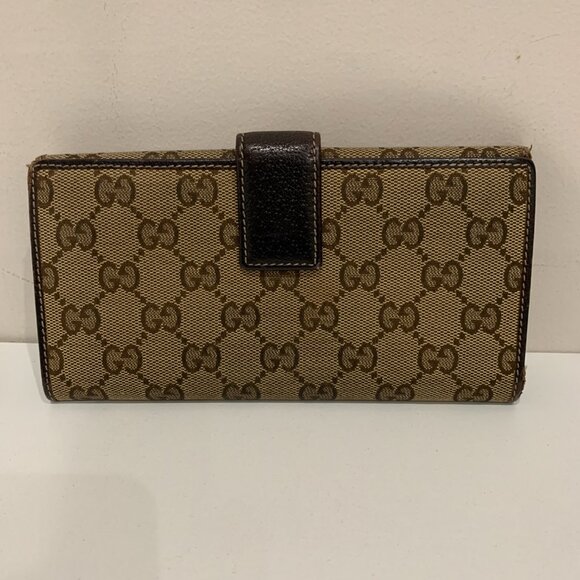 Gucci Brown GG Canvas Wallet Sku#84386 (gently used) - Picture 2 of 13